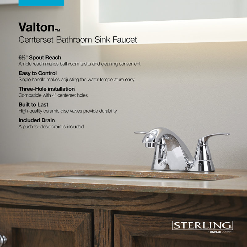 Valton Centerset 2-handle Bathroom Faucet