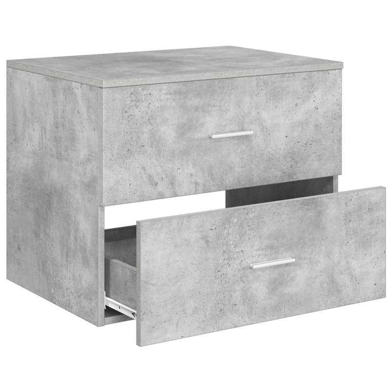 62.5cm Bathroom Vanity Base Only, Concrete Grey