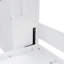 Grand lit escamotable mural avec placard, tiroirs et tablettes, blanc-443331663-443331660