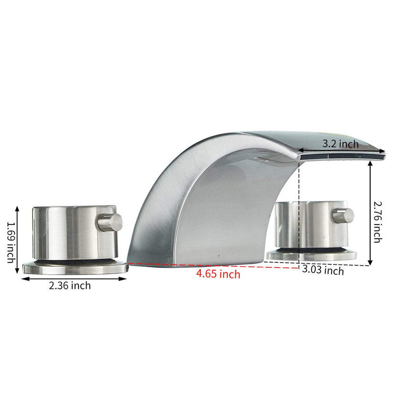 2-handle Bathroom Faucet with Drain Assembly, Brushed Nickel
