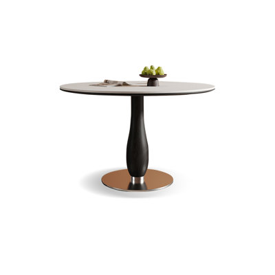 White Round Sintered Stone Dining table