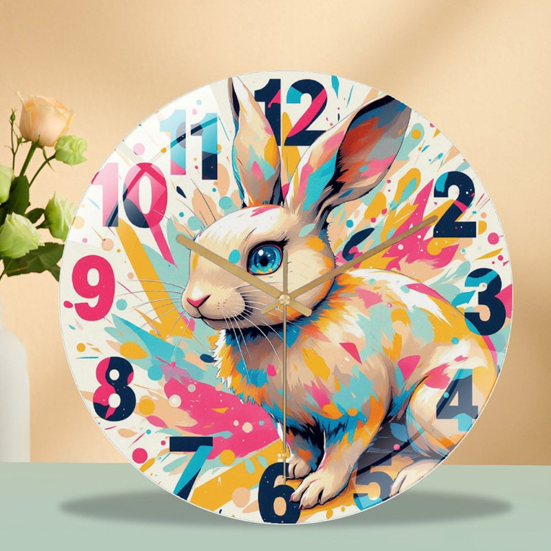 Horloge murale colorée, horloge murale 12 po