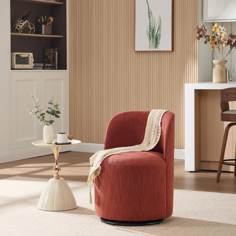 Chaise de salle à manger Mid-Century, Orange