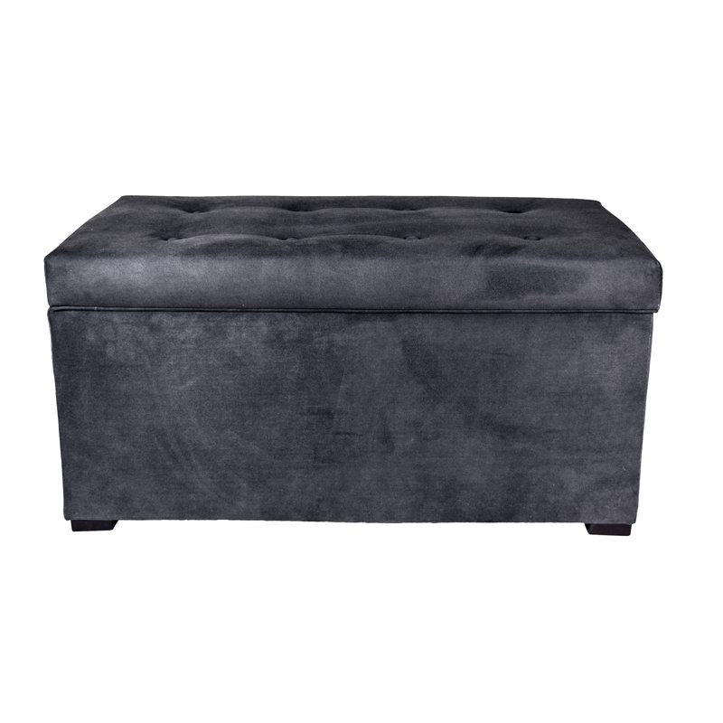 Niambi Polyester Upholstered Storage Bench, Indigo