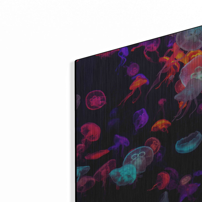 «Jelly Fish World» par Luxe Metal Portfolio, H 16 po x l 24 po
