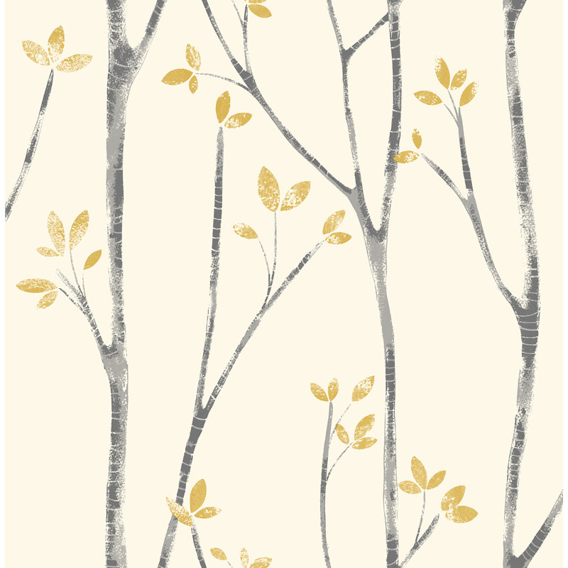 Lavardin 1005m x 52cm Semi-Gloss Wallpaper Roll, Mustard