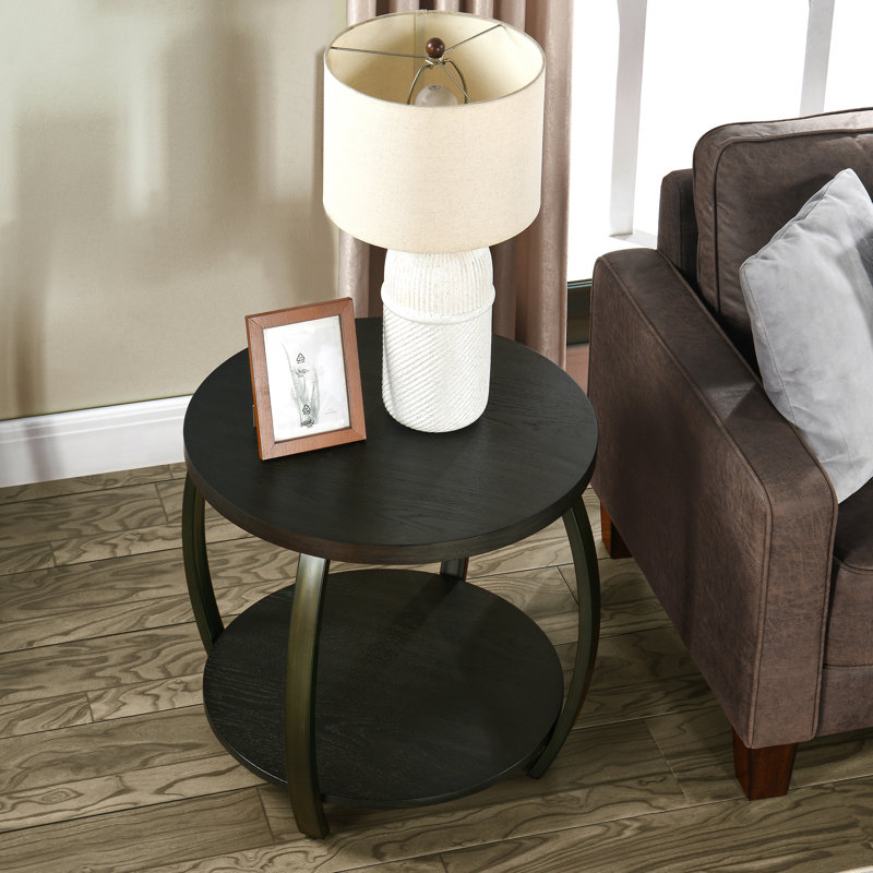 Table de bout Zaydan de 21,7 po de hauteur, Noir