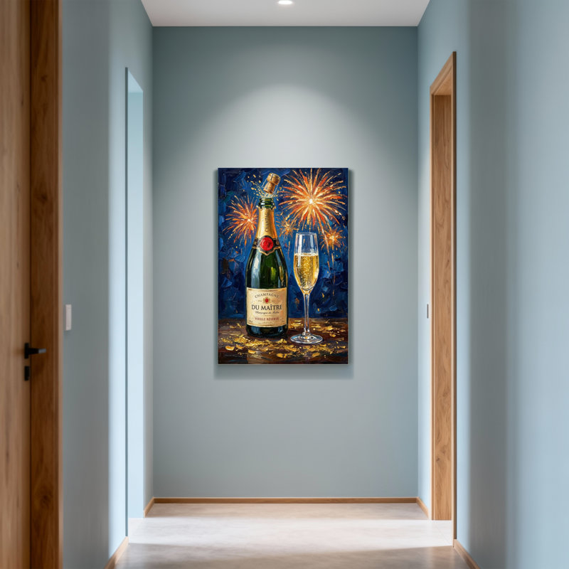 Bouteille de champagne Fashion, H 24 po x l 16 po