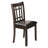 Contemporary Armless Dining Side Chairs, Set of 2, Espresso Brown & Black