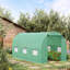 Serre pour culture de plantes 15 pi x 6 pi x 7 pi, avec fenêtres de ventilation en filet, 15 pi x 6 pi x 7 pi pour plantes d'extérieur, ancrages au sol stables,