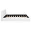 Grand lit plateforme tapissier en blanc avec construction en bois et tête de lit confortable, sans sommier tapissier, capacité de charge de 500 lb, taille de 81 po x 61 po - matériaux de conception élégante, ressort, longueur de 87,8 po-121098436