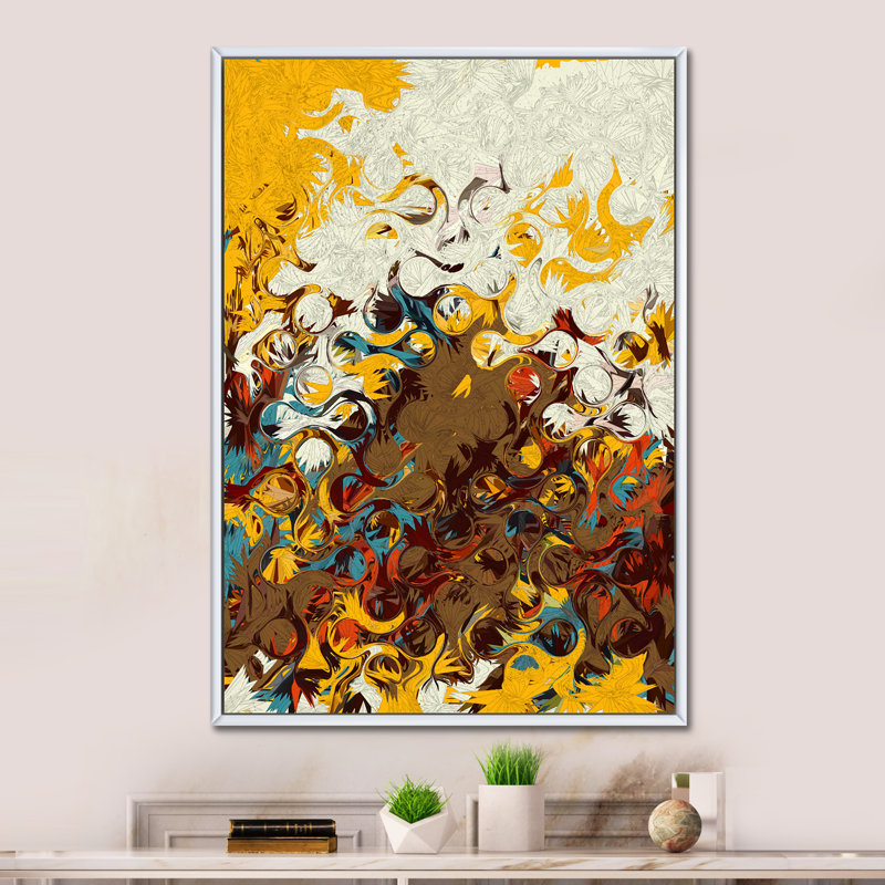 «Yellow Rainbow», reproduction d'art encadrée sur toile, H 36 po x l 24 po x P 1 po, Cadre flottant blanc
