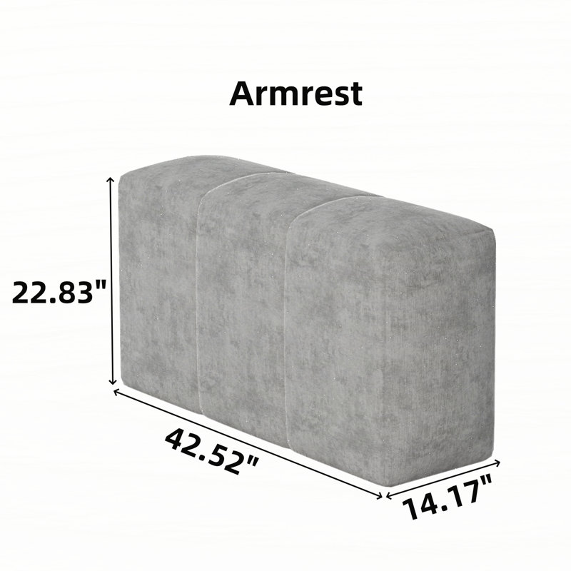 Canapé modulaire surdimensionné Modern, Gris