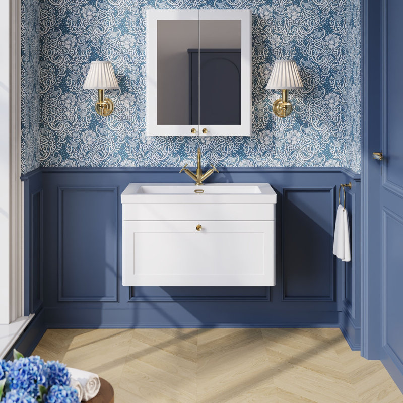 Classique Bathroom Vanity, Satin White, 81.3 cm W