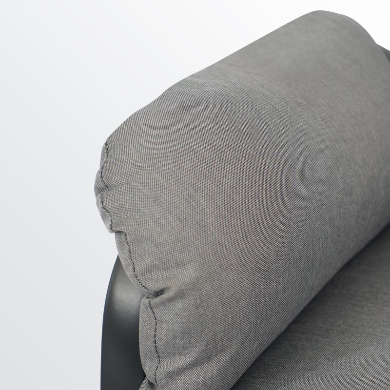 Chaise berçante d'extérieur en métal avec coussins amovibles