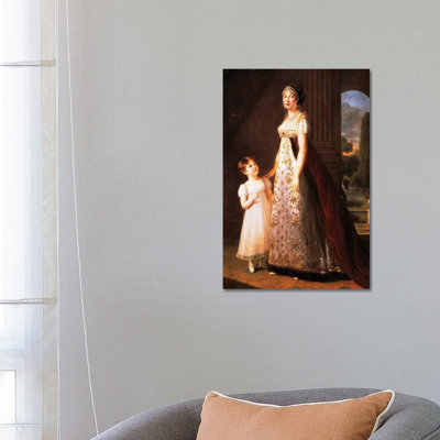 Portrait of Caroline Bonaparte, Queen of Naples and Daughter of Carlo Bonaparte 1 Piece Wrapped Canvas Painting
