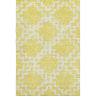 Premium Machine Washable Prisco Yellow Rug