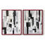 ABSTRACT Series XXVIII - Impression encadrée de qualité supérieure - prête à être accrochée - aucun clou requis - aucun clou requis-2012355896-2012355903