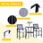 Outsunny 3Pcs Patio Bar Set With Soft Cushion