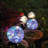 4.33ft 2 Modes Solar Cracked Glass Ball Outdoor Waterproof  30 LED  Light for Garden Pathway Patio-72798397