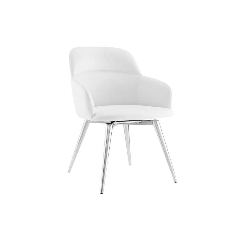 Fauteuil en velours Kyriana, Blanc