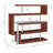 Buck II Clear Glass, Chrome High Gloss Finish Writing Desk With Shelf