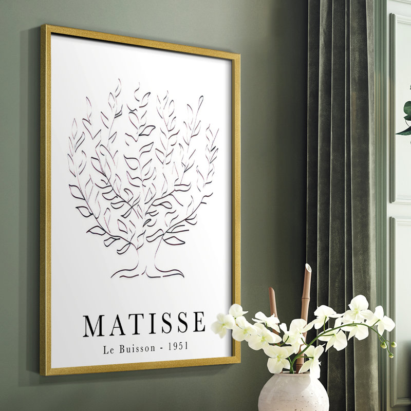 Matisse CLxxxv, reproduction encadrée - bois massif, H 20 po x l 16 po