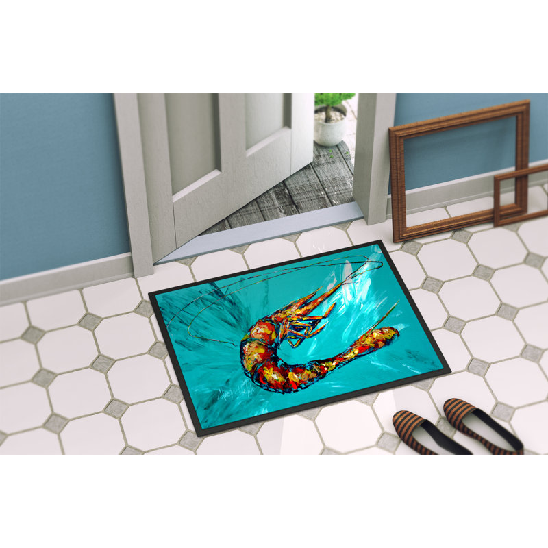 Tapis de porte intérieur anti-dérapant gris, Rectangle 2 pi x 3 pi