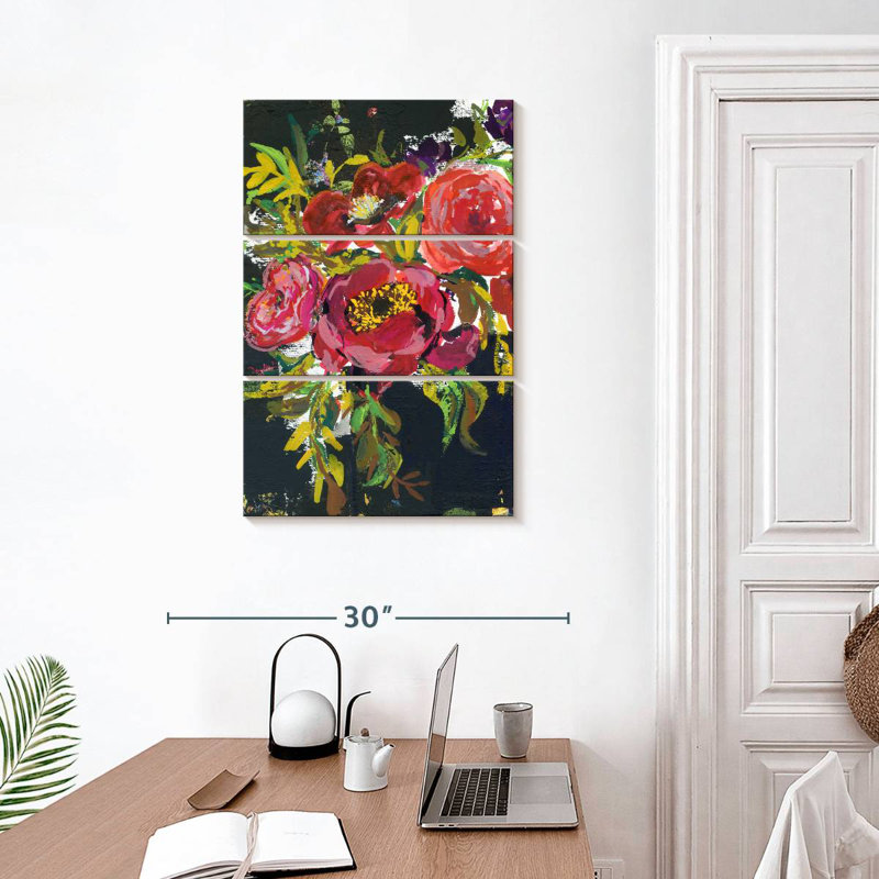 Bouquet abstrait Harnek en noir