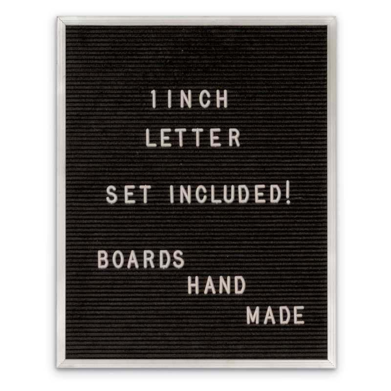 Black Felt 16X20 Letterboard With Aluminum Frame