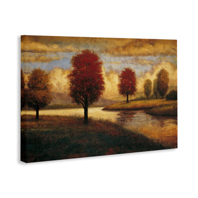 Trees with Golden Reflections Canvas Wall Art, design by Gregory Williams