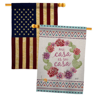 Double Sided 40'' H x 28'' W Polyester House Flag