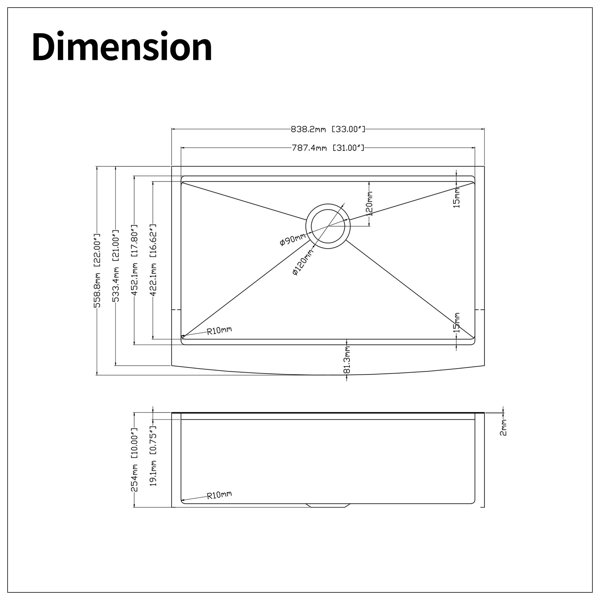Dimensions du produit