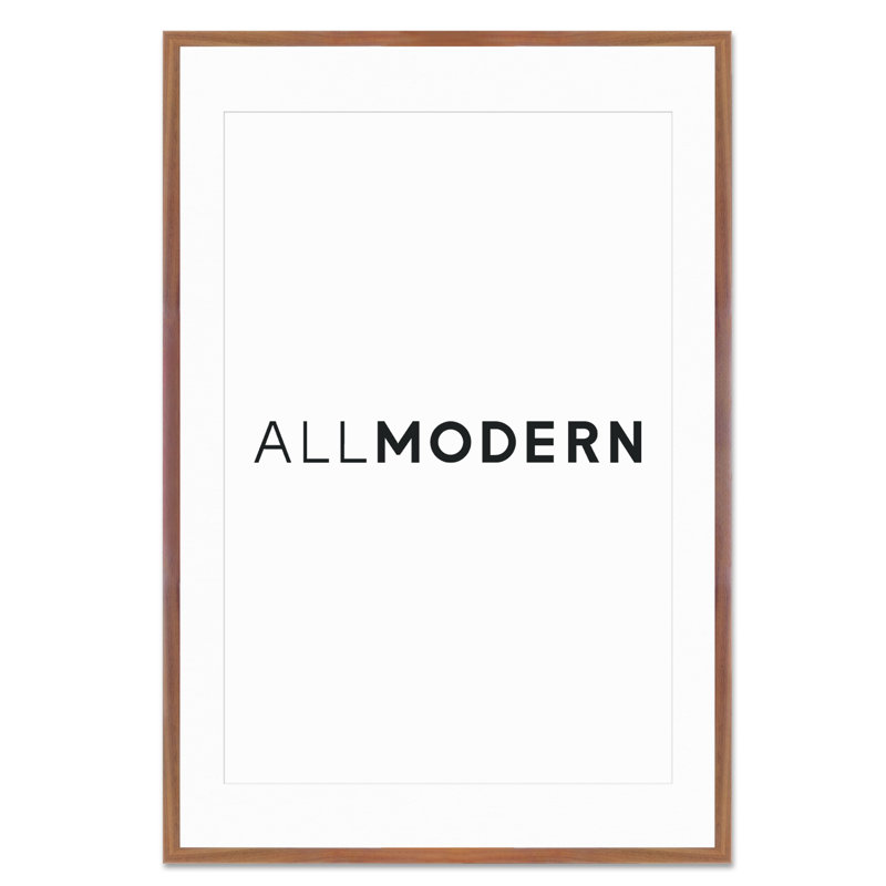 Capullo Wood Matte Picture Frame with Mat, Walnut, 24" x 36", 20" x 30"
