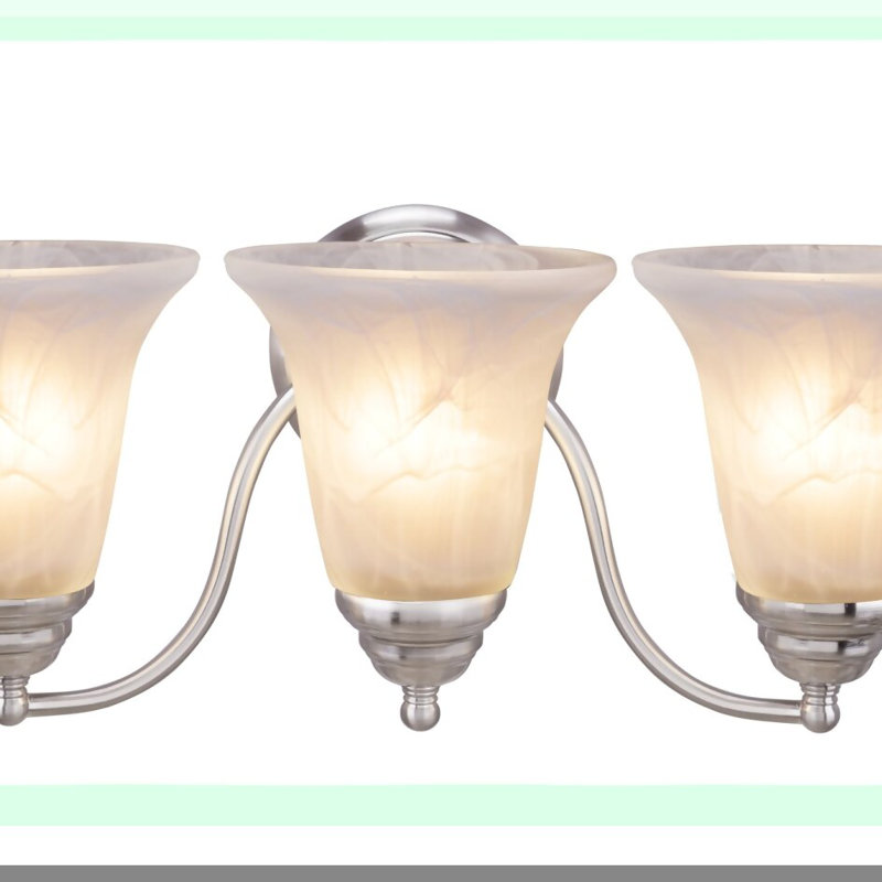 TriLuxe Vanity Light - Alabaster Glass Shades