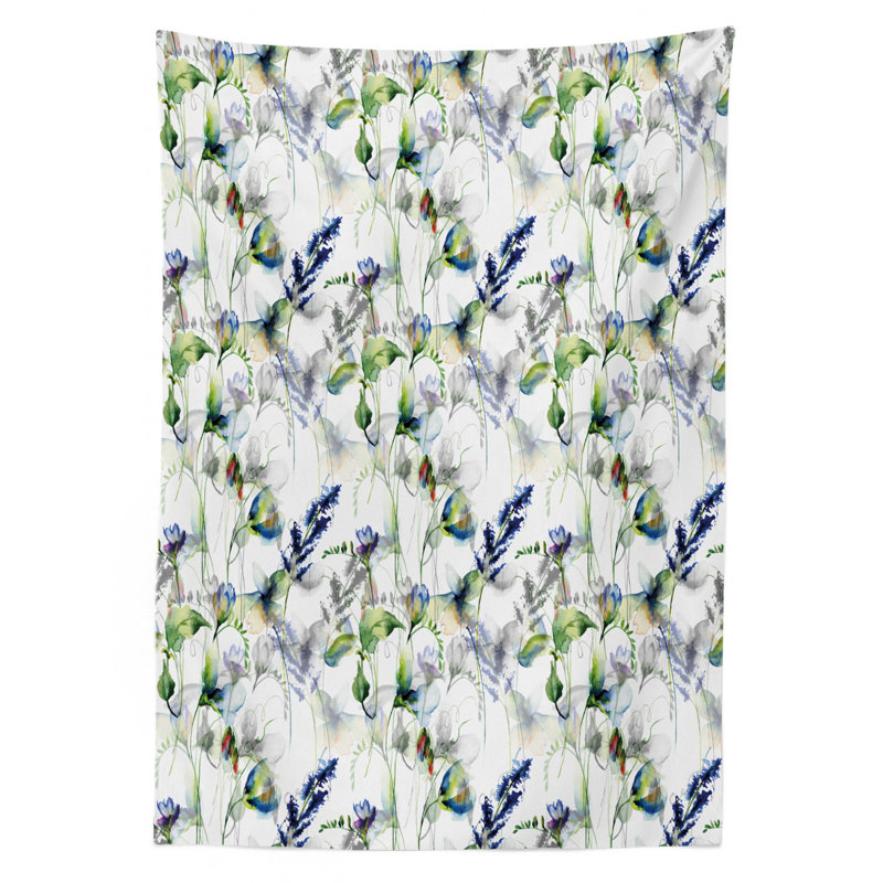 Flower Tablecloth, 70" L x 52" W