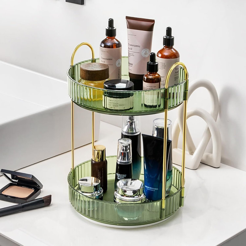 Acrylic Makeup Organiser, Green