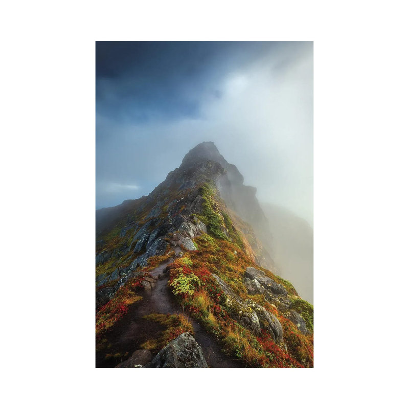 Misty Mountain 1 Piece Wrapped Canvas Wall Art, 30.48 cm H x 45.72 cm W