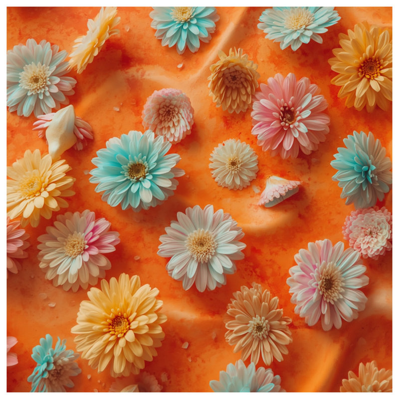 Tapis de bain coloré Gerbera, L 24 po x L 17 po