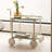 Moon Kitchen Storage Cart Nordic Internet Mobile Trolley, Double - Layer Design For Large Storage, T Shaped Structure, Artsy Style, Beech Wood Tone, Abs + Steel  Q235 Shelf And , Simple Design, 0