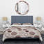 Ensemble de housse de couette en microfibre brun / beige 3 pièces