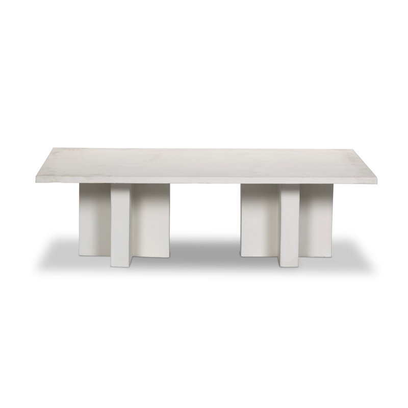 Terrell Outdoor Coffee Table, Matte White