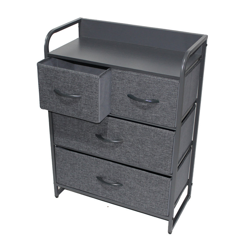Commode de rangement 4 tiroirs nola Lossett, Gris