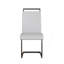 Ensemble de table de salle à manger en bois aggloméré rectangulaire blanc de 55 po et 4 chaises sans accoudoirs, ensemble de chaises de cuisine en métal noir-121109373-121109374