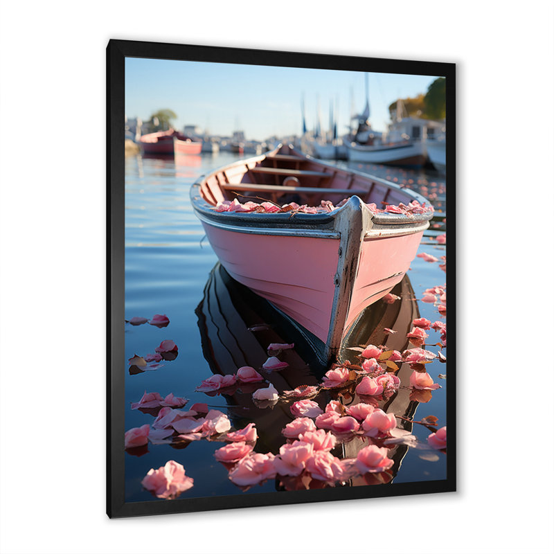 " Port Docked Memories ", Black Picture Framed, 20" H x 12" W x 1" D