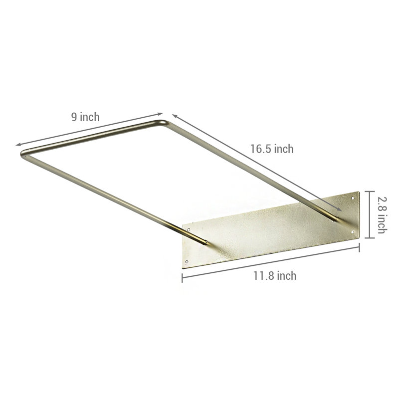 Metal Wall Mounted Multi-Use Sports Rack, Gold