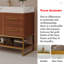 Meuble-lavabo moderne de qualité supérieure avec meuble-lavabo et lavabo, décor doré, 36 po