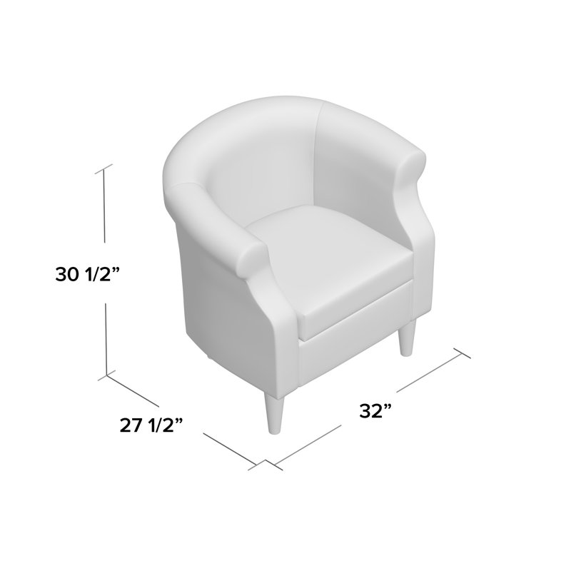 Alpaslan 77.47Cm Wide Polyester Barrel Chair