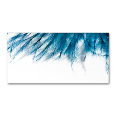 Blue Feathers - Wrapped Canvas Print