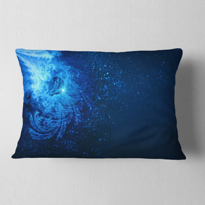 Bleu neige tombant - coussin imprimé abstrait
